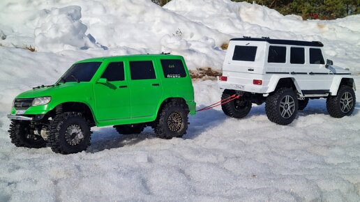 Гелик Traxxas G500 4x4 против УАЗ Патриот ... Битва внедорожников. RC OFFroad 4x4. Часть 3