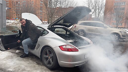 Porsche Cayman за МИЛЛИОН! Дымит троит не едет. Меняем маслообменник. Реанимация Порше. Часть 1.