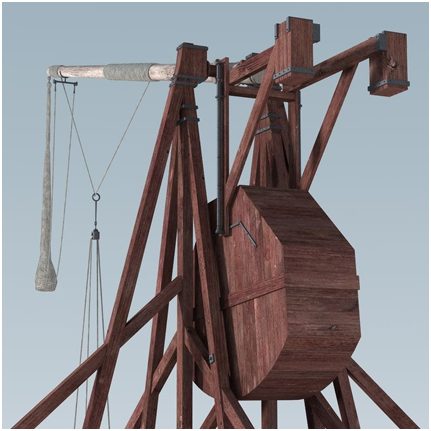 Конструкция требюше с недостающими деталями