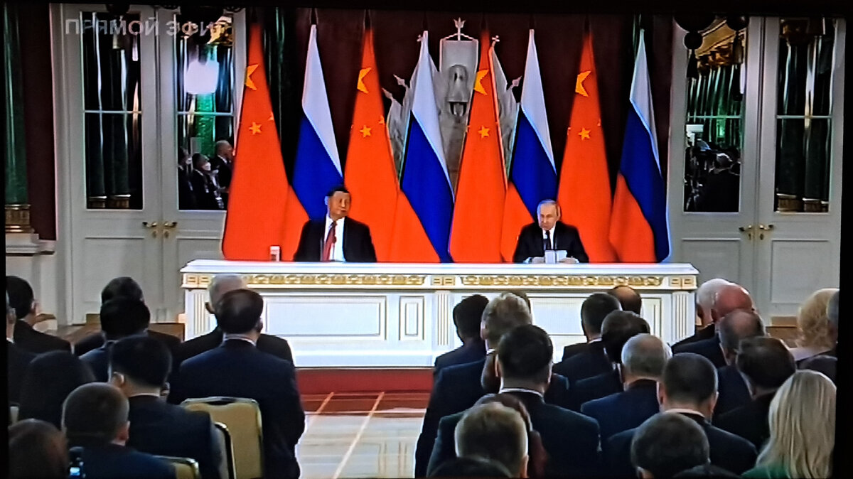 Встреча лидеров Китая и России в Москве.