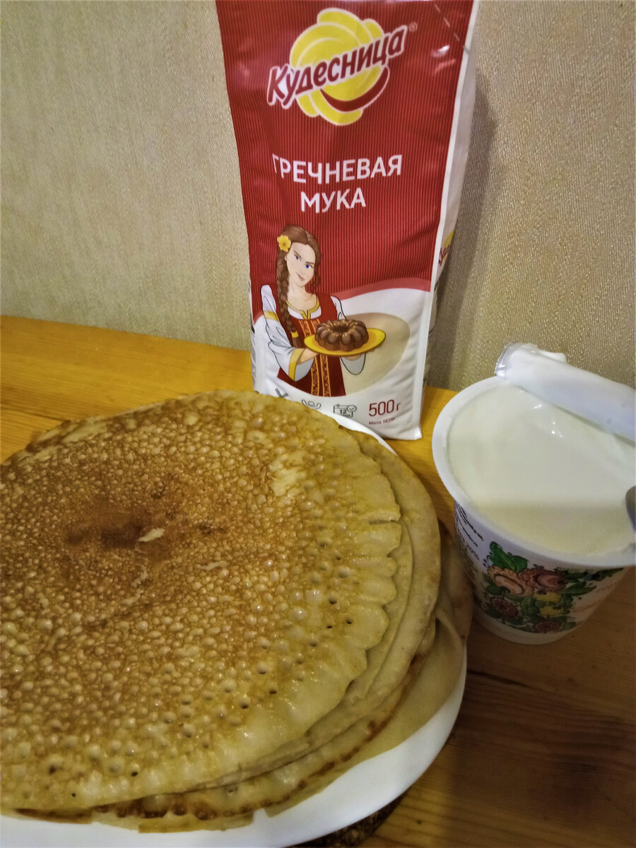 Блины из гречневой муки на кефире