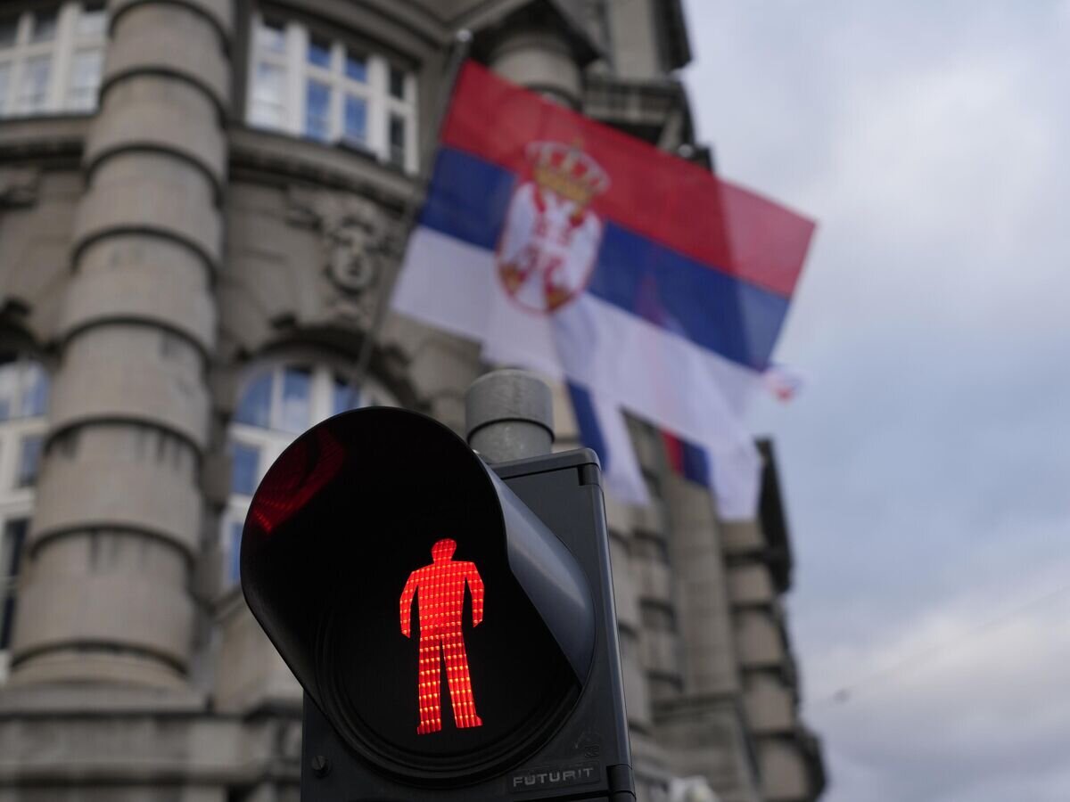    Флаг Сербии в Белграде© AP Photo / Darko Vojinovic