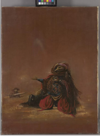 Капелюш Эмиль Борисович,  Фантазия: стоящая на коленях фигура с птичьей головой. 
Вторая половина 20 века
