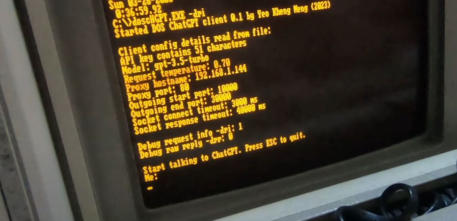     ChatGPT запустили на древнем компьютере с MS-DOS