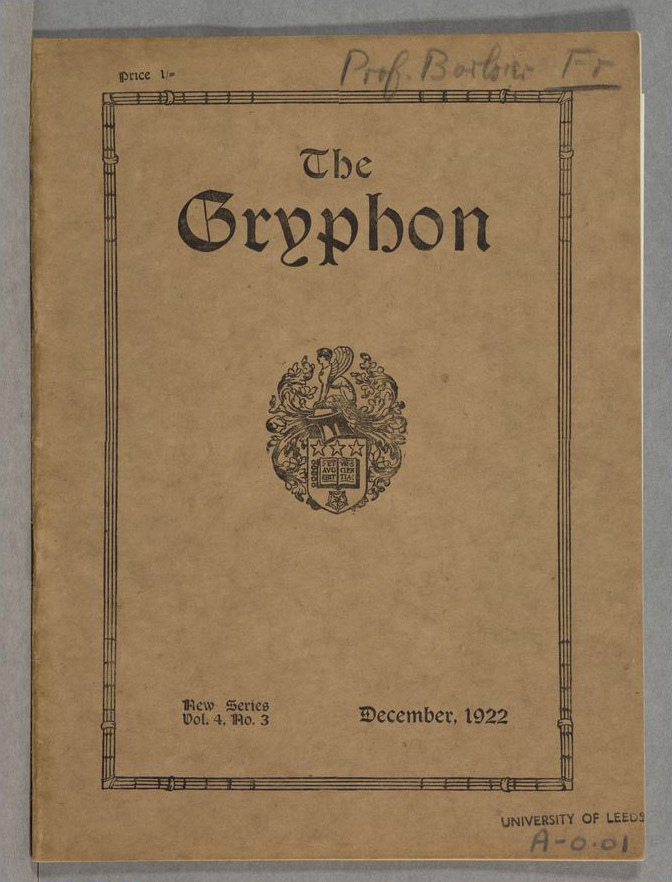 Страницы из университетского журнала «Грифон», 1922, том 4, № 3.