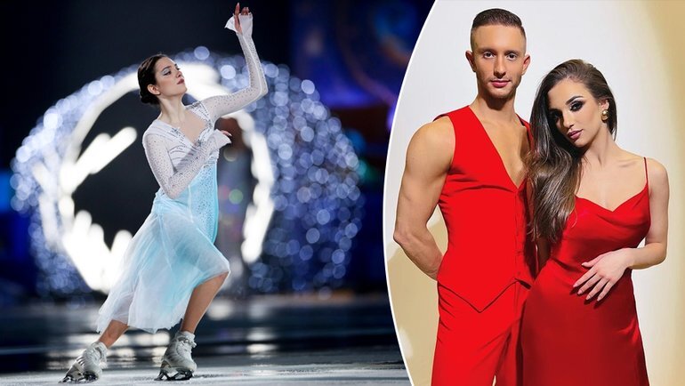    Евгения Медведева, Марина и Артемий Каташинские.