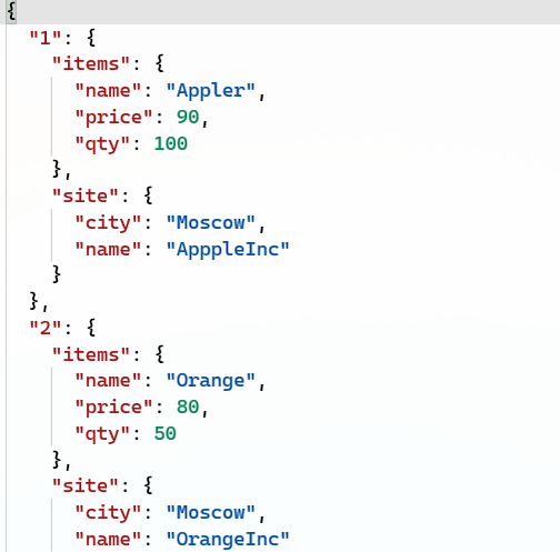 Log json format