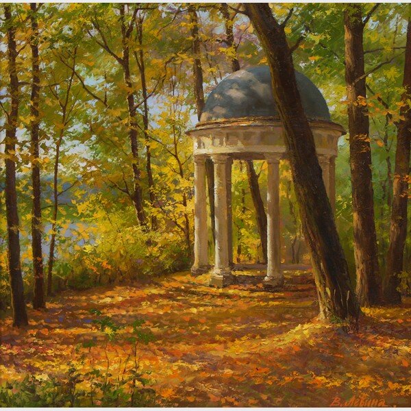 Беседка. Суханово., 60х60 холст/масло