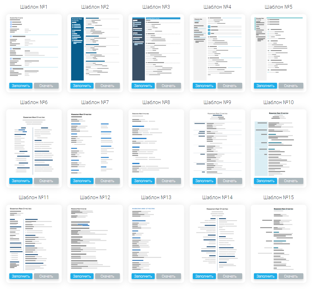 Пустые бланки резюме на работу в 2023 году - подборка | ResuVisor - Ваш  профессиональный карьерный инструмент | Дзен