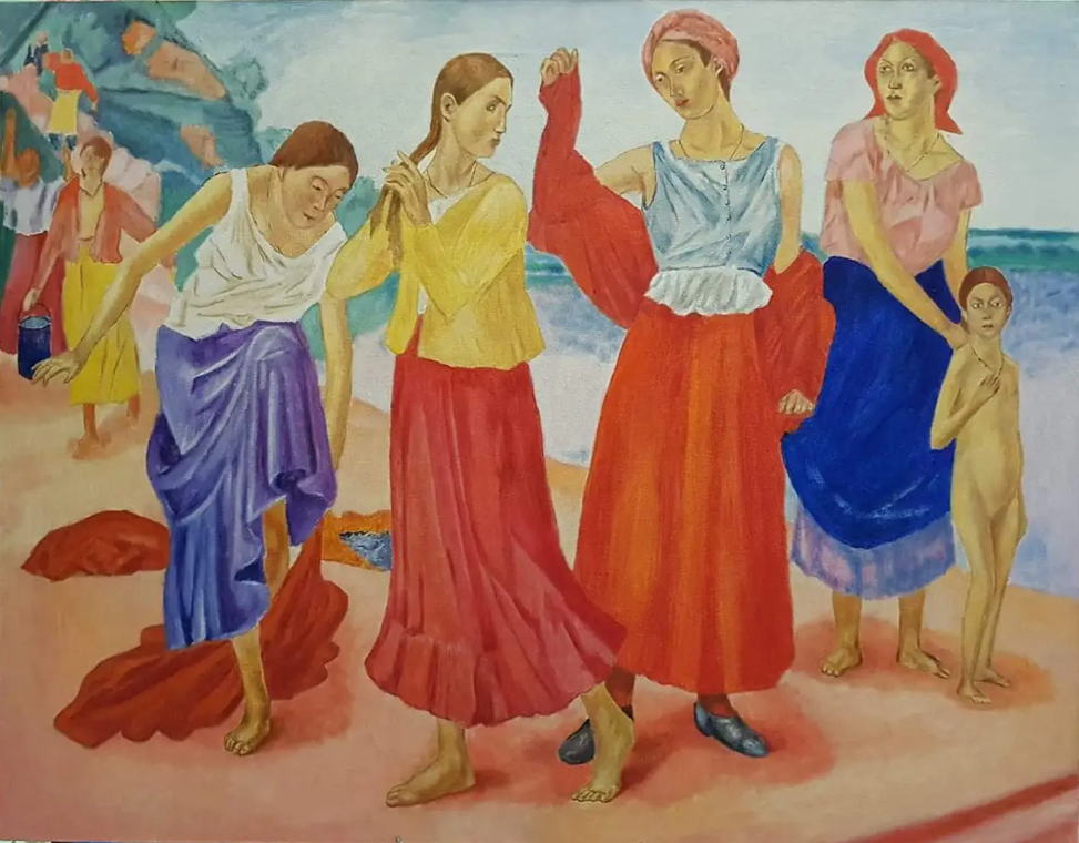 Петров водкин картины девушки на волге