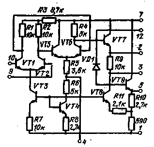 Рис.1 Принципиальная схема К140УД1