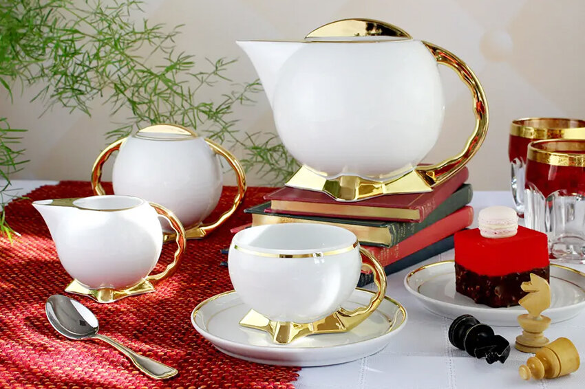 Кофейный сервиз «Kula» («Шар»). Н.д., Fabryka Porcelany AS Ćmielów. Автор формы Богдан Вендорф