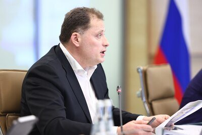    Вице-губернатор Московской области Евгений Хромушин на совещании Губернатора Московской области Андрея Воробьева с руководящим составом правительства Московской области и главами городских округов © Антон Чернов, «Подмосковье Сегодня»