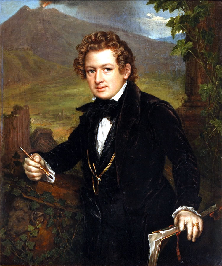 Работа кисти Василия Тропинина "Портрет Карла Павловича Брюллова" Взято из открытых источников.