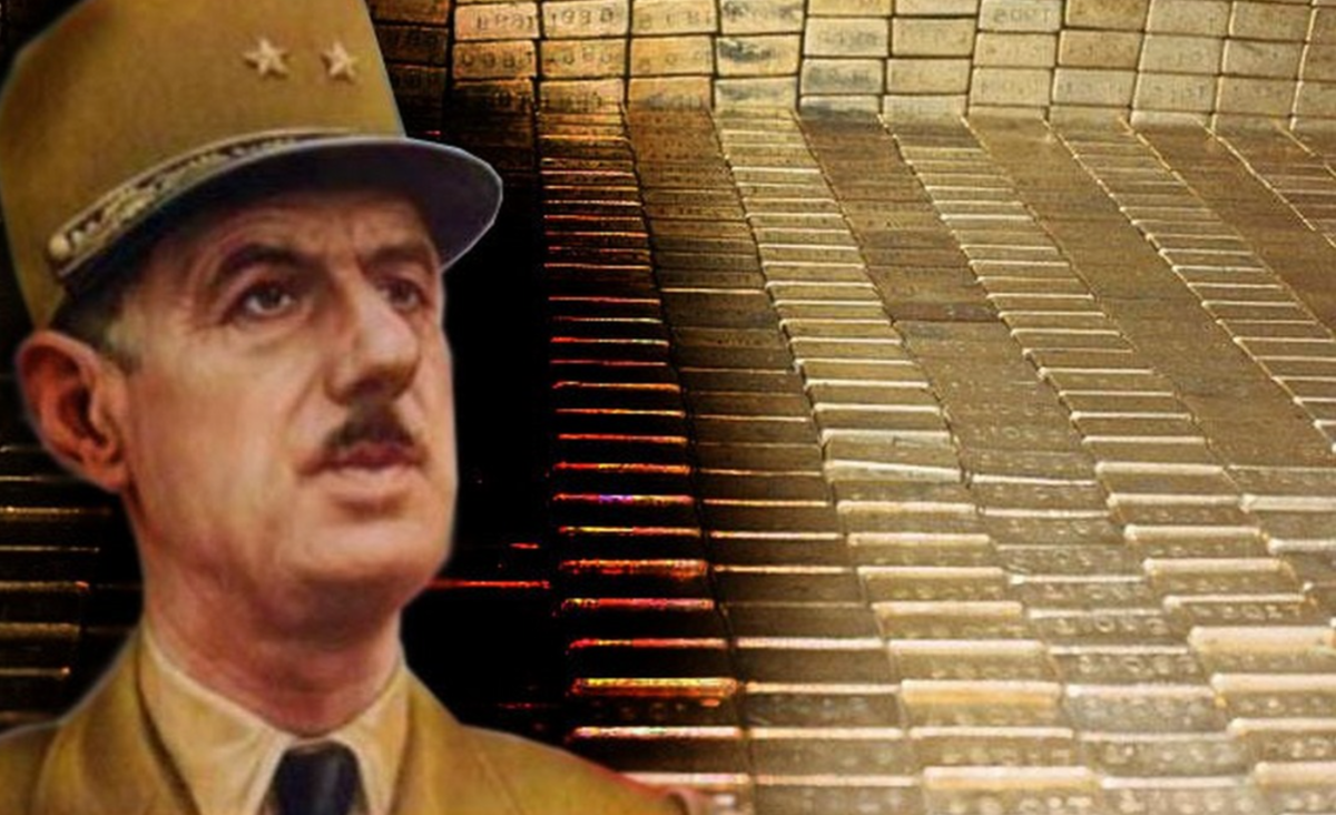 V roce 1965 francouzský vůdce Charles de Gaulle naložil loď dolary a poslal je do Ameriky, aby je vyměnil za zlato.