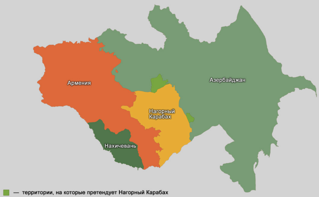 Карта армении и нагорного