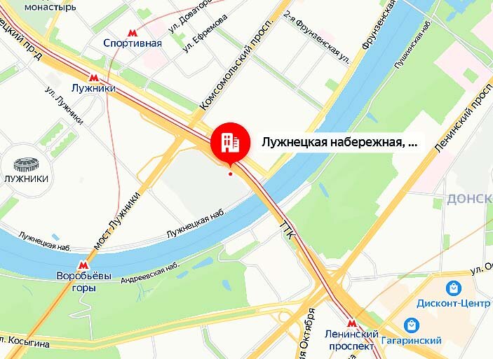 Скриншот с Яндекс карт