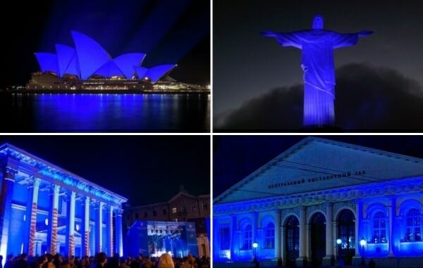 Всемирная акция "Зажги синим", приуроченная ко дню распространения информации об аутизме