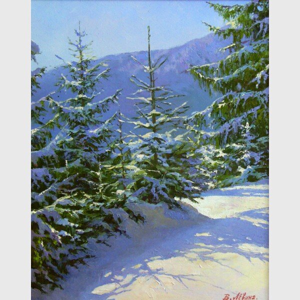 Голубые тени, 40х50 холст/масло