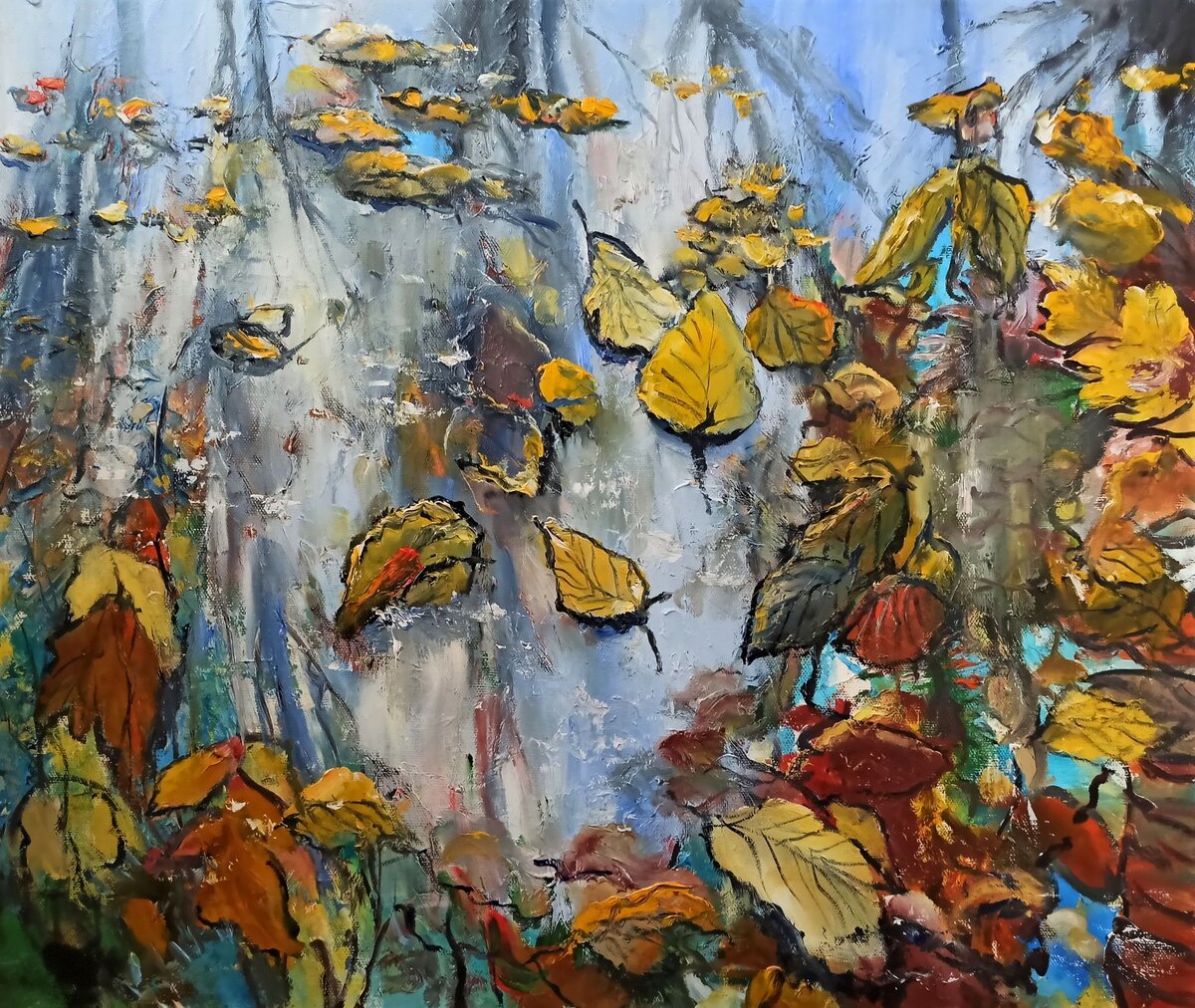 "Осенний джаз" (60х60, холст, масло). Художник Ильгиз Муртазин. Частная коллекция 