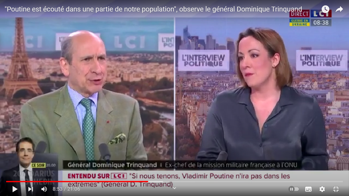 Генерал Доминик Тринкван. Скриншот с канала LCI в YouTube