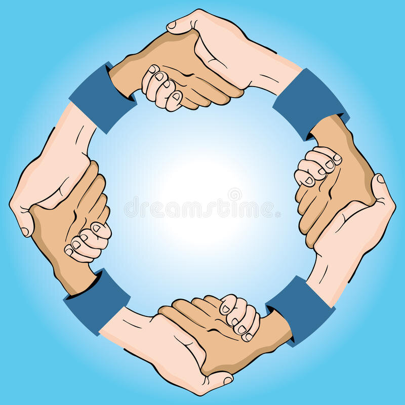 Рукопожатие семи рук. Рукопожатие. Рукопожатие в круге. Рукопожатие иллюстрация. Рукопожатие картинка.