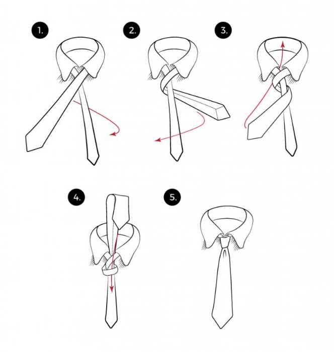 Узел "четверка" - это самый простой узел и наиболее часто используемый. Чтобы завязать такой узел, выполните следующие действия: