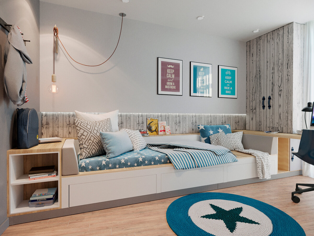 Без излишеств, но очень мило. Приятный, эргономичный интерьер в скандинавском стиле