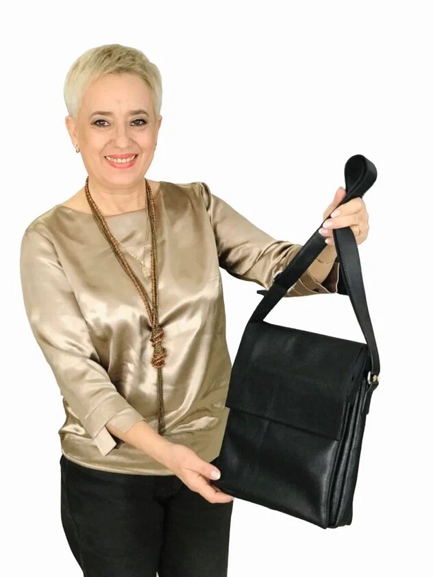 Мужская кожаная сумка "Цезарь-01". Ателье Ирины Берзиной.