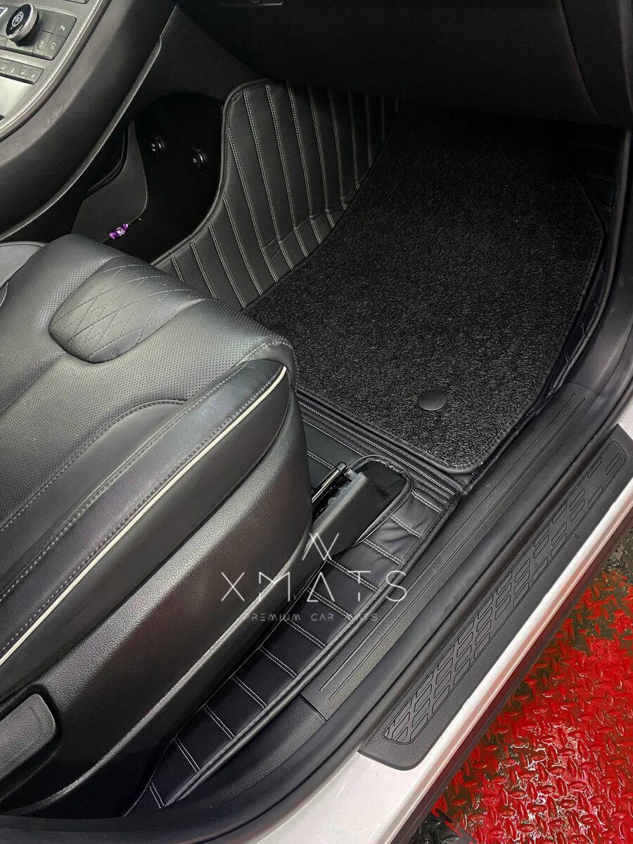 3D коврики из экокожи на Hyundai Palisade