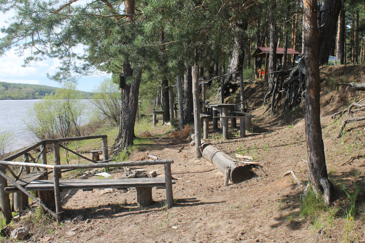 А вот на сухих пологих берегах с борами змей почти нет - все под сырой горой напротив