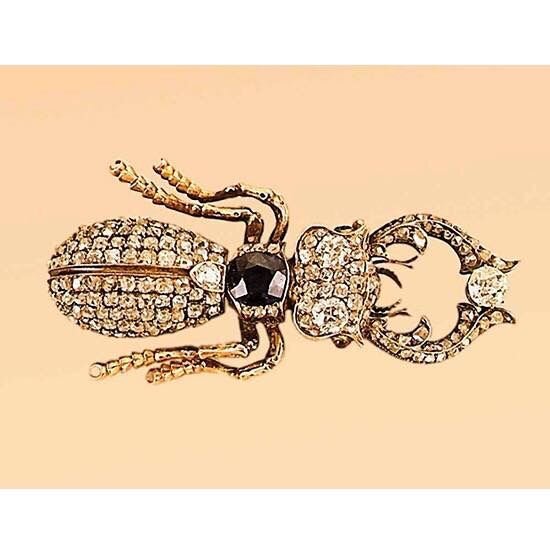 Жук от фирмы Карла Фаберже. Брошь. 