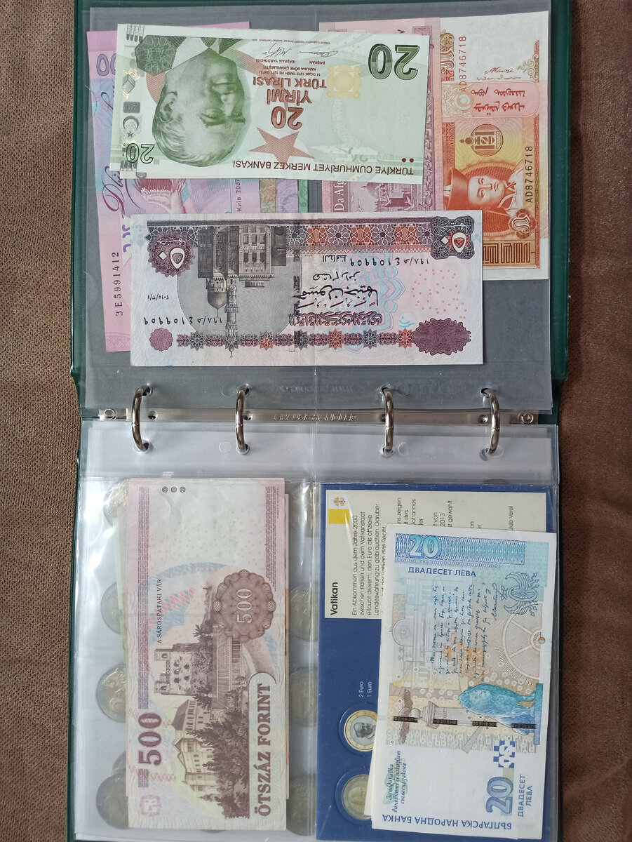 Купюры из стран, в которых я побывал.