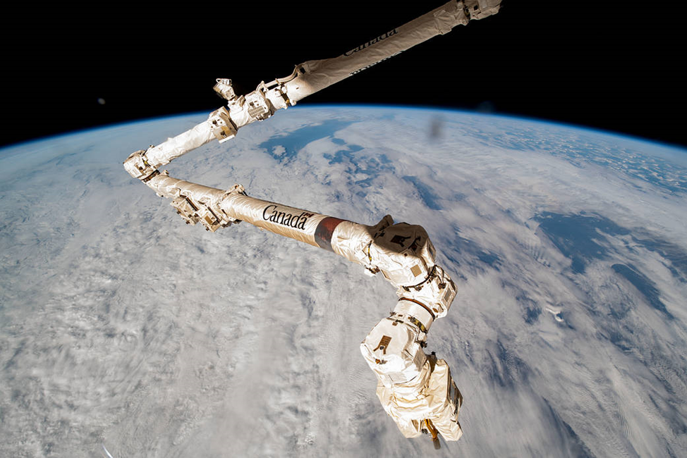 Основной дистанционный манипулятор станции SSRMS. Фото: nasa.blog.com