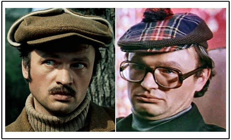 Кадры из фильмов «Приключения Шерлока Холмса и доктора Ватсона» (1979) и «Сергей Иванович уходит на пенсию» (1980). Все скриншоты сделаны специально для статьи