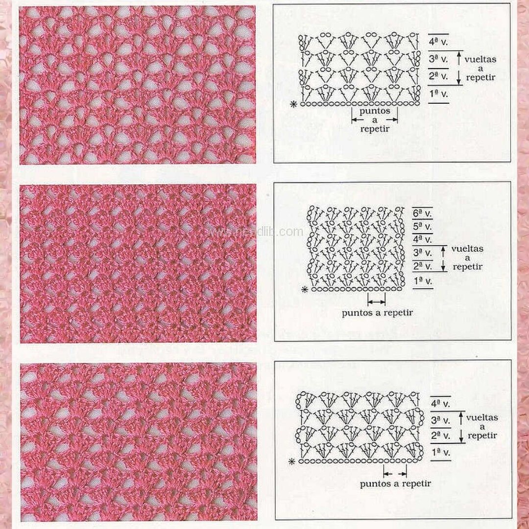 Простые красивые схемы вязания крючком Подборка ажурных узоров крючком, схемы Вяжу ручками-крючками Виктория Битарова Д
