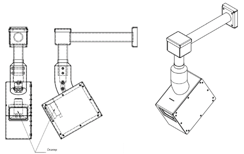 Схематичное изображение системы сканирования