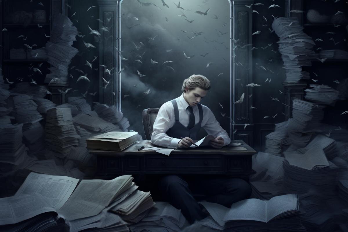 средневековый писатель. художник алексей равский картины. пишущий творец. человек в перьях. пишущий творец.