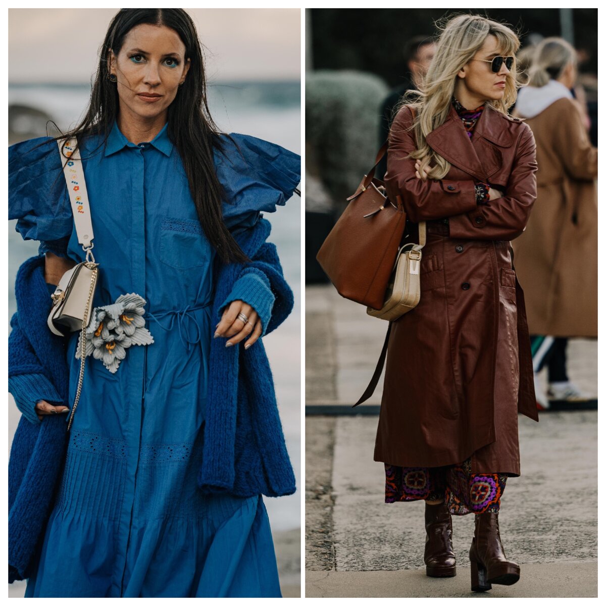 фото Vogue Ranway, Street style Resort 2024 in Sydney, коллаж составлен автором