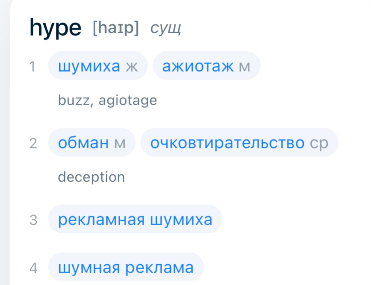 Yandex переводчик hype 