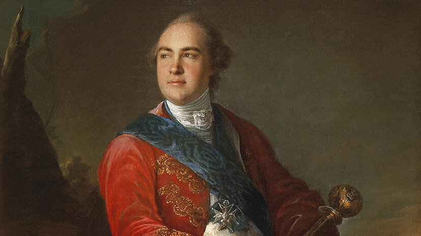     Разумовский с гетманской булавой, картина Луи Токке, 1758 год  Wikimedia Commons
