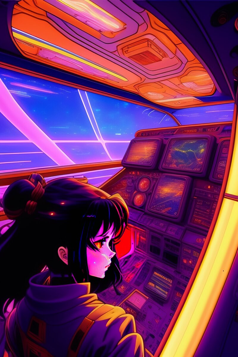 Девочка, которая слышит звезды на космическом корабле