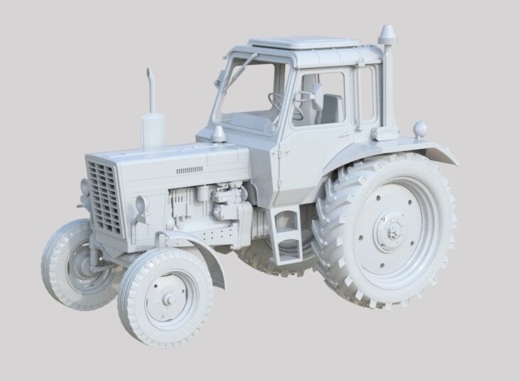 3d-модель трактора