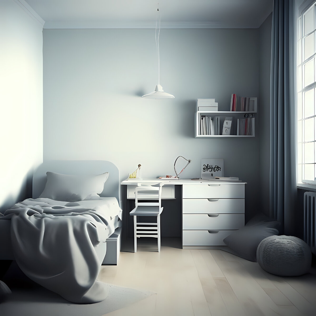 Дизайн интерьера комнат в серых тонах