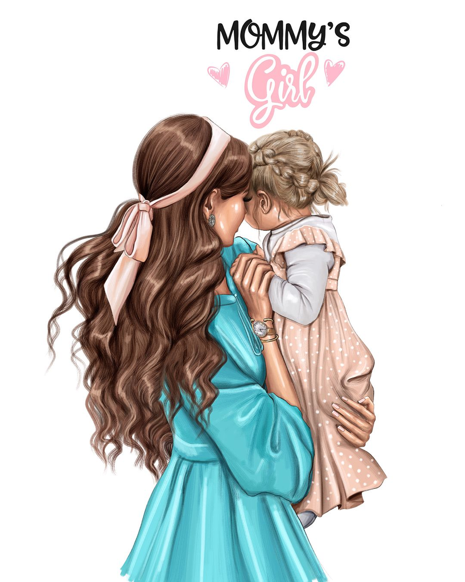 Идеи на тему «Мама и дочка» (53) | семья иллюстрация, рисунки, иллюстрации