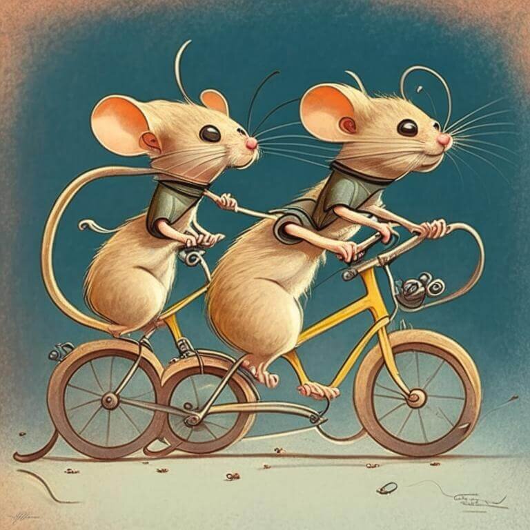 Сказки на ночь - Мышки на велосипеде