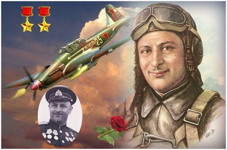 Дважды Герой Советского Союза. легендарный лётчик, гвардии подполковник Нельсон Степанян. Фото из открытых источников сети Интернета