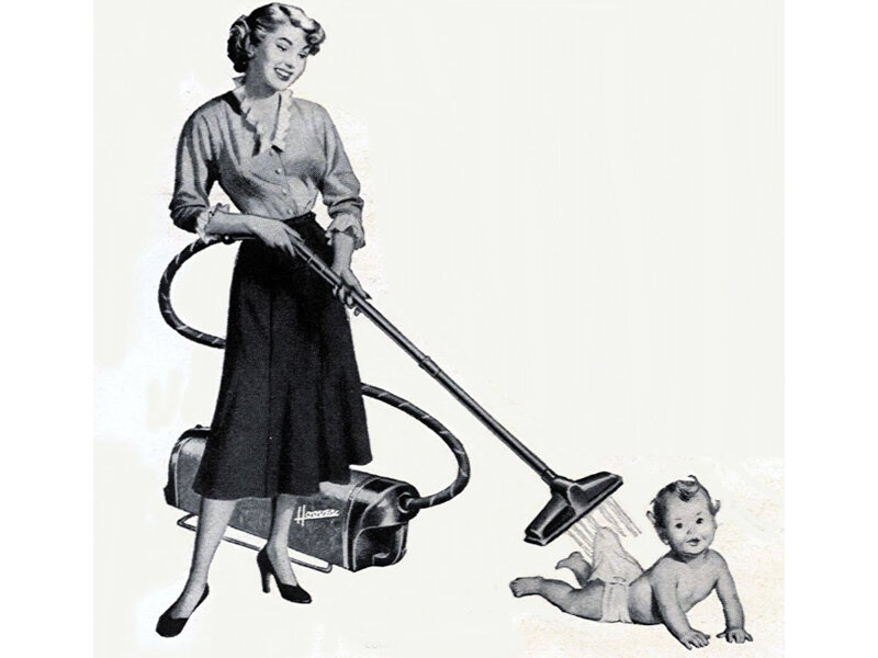 Реклама пылесоса Hoover в журнале Life. 1950 год. ==>>