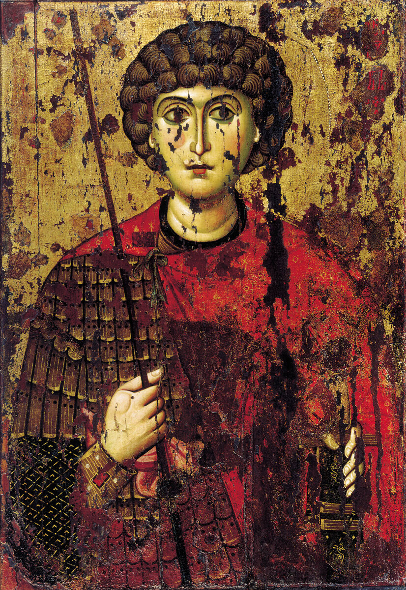 Св. Георгий. Конец XI - начало XII века. Успенский собор Московского Кремля