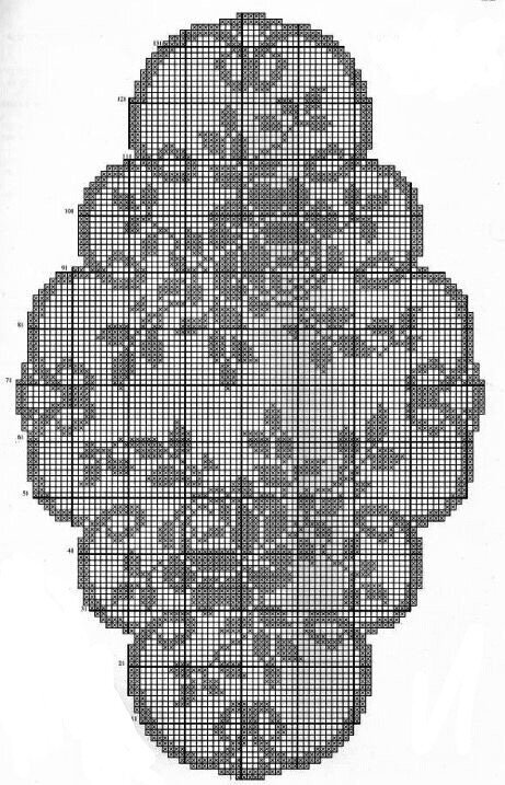 Схема салфетки филейное вязание крючком